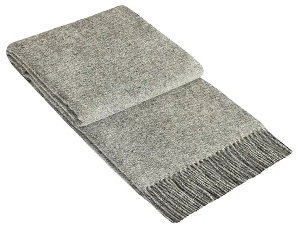 NNEDSZ Throw - 100% NZ Wool -  Grey NNEDSZ