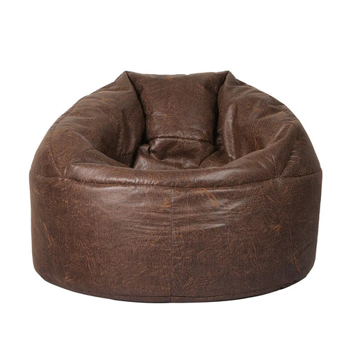 Marlow Bean Bag Chair Cover PU Couch Brown Marlow